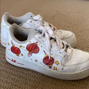 Painted Nike Air Force 1s
